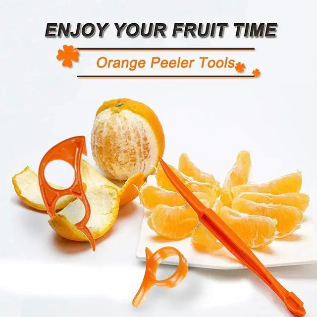 Alt view image 5 of 7 - Orange Citrus Peelers Citrus Lemon Citrus Peel Cutter Plastic Easy Slicer Cutter Peeler Remover Opener Kitchen Accessories Knife Cooking Tool Kitchen Gadgets (Set A)