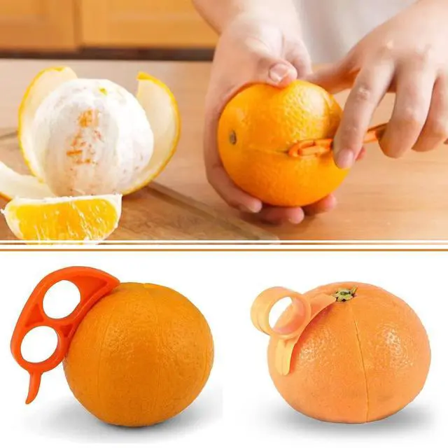 Alt view image 6 of 7 - Orange Citrus Peelers Citrus Lemon Citrus Peel Cutter Plastic Easy Slicer Cutter Peeler Remover Opener Kitchen Accessories Knife Cooking Tool Kitchen Gadgets (Set A)