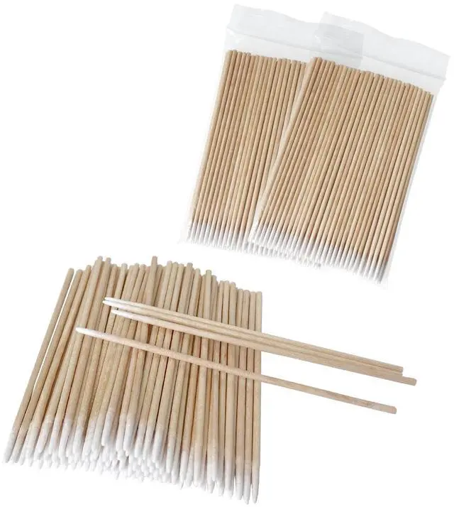 Main image of Pointed Cotton Swabs 4 Inch - 200 Pcs, Precision Tip Swab for Nail | Mini Precision Applicators for Nail, Makeup Touch up, Microblading, Eyebrow Tattoo