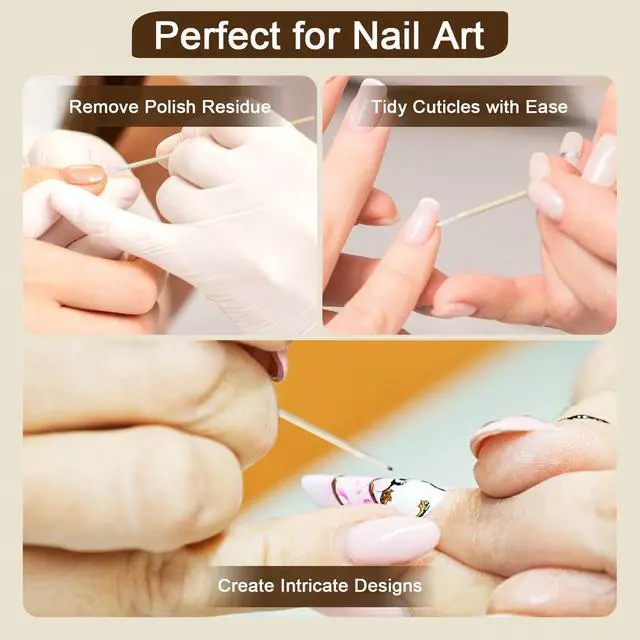 Alt view image 4 of 7 - Pointed Cotton Swabs 4 Inch - 200 Pcs, Precision Tip Swab for Nail | Mini Precision Applicators for Nail, Makeup Touch up, Microblading, Eyebrow Tattoo