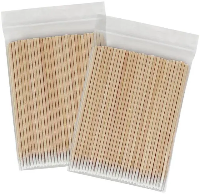 Main image of Pointed Tip Cotton Swabs, 200 Pcs, FSC Certified Wooden Sticks | 4 Inch Micro Cotton Bud, Mini Precision Applicators for Nail Polish Clean, Microblading, Makeup Touch up, Eyebrow Tattoo