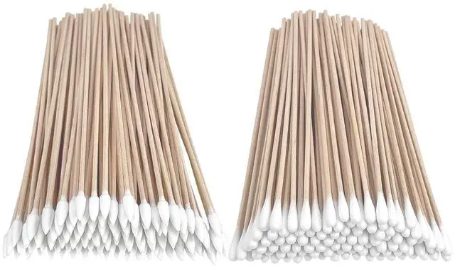 Main image of 6 Inch Long Cotton Swabs, 200 Pcs, 100 Round & 100 Pointed Tips | FSC Certified Durable Bamboo Sticks, Cotton Tip Applicators for Gun Cleaning, Dog Ears Care, Electronics, Craft, Tight Space