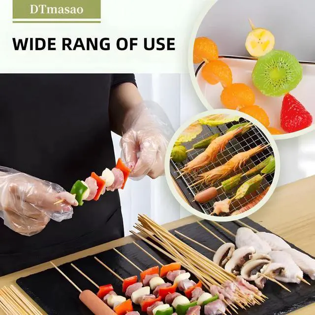 Alt view image 6 of 7 - 200PCS 8 inch Bamboo Skewers for wooden sticks BBQAppetiserFruitCocktailKabobChocolate FountainGrillingKitchencrafting and Party. =3mm, More Size Choices 6"/8"/10"/12"/36"