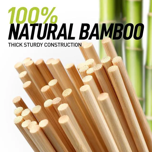 Alt view image 5 of 6 - 100-Pack Natural Bamboo Skewers 6" Durable 4mm Roasting Sticks for BBQ, Grilling, Kabobs, Chocolate Fountain, Fruits & Crafts
