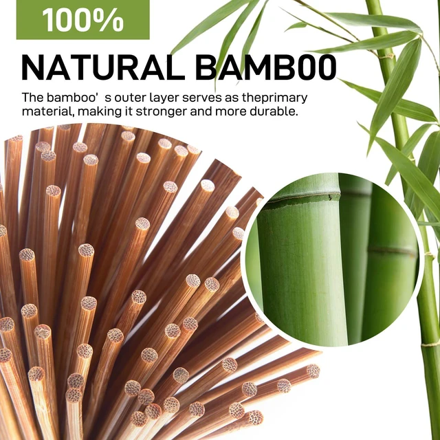 Alt view image 4 of 7 - 6" Bamboo Skewers Size Choices 8''/10"/12"/14" (4mm Thick), Unbleached Carbonized Heavy Duty Wooden Sticks for Grilling, Marshmallow & S'mores Roasting, BBQ Kabobs, Appetizers