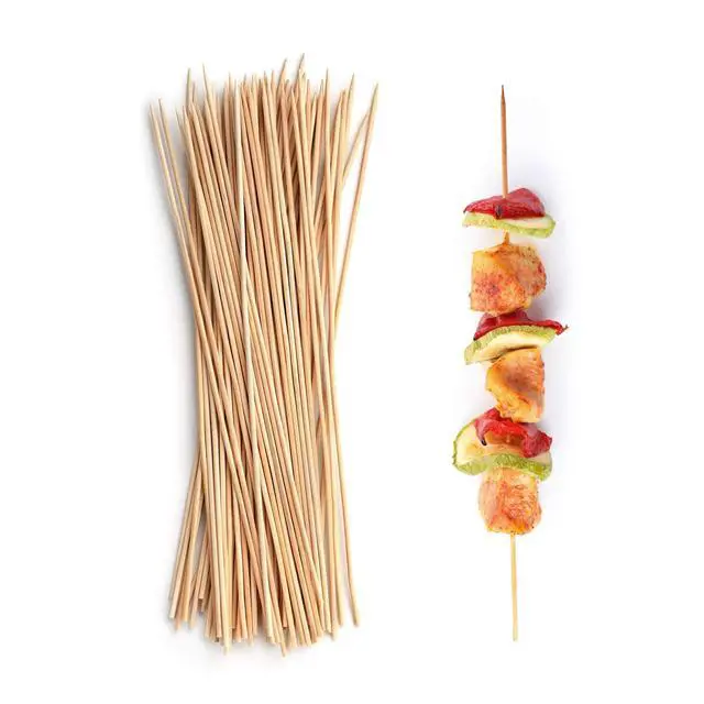 Alt view image 2 of 7 - Bamboo Skewer Sticks, 12 inch, BBQ and Crafting (100 Count)