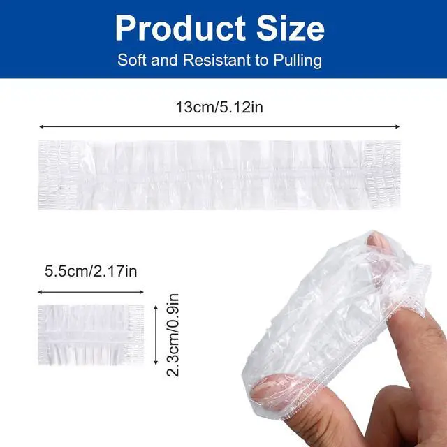 Alt view image 3 of 7 - 200PCS Ear Covers for Hair Dye Disposable Ear Shower Caps | Plastic Ear Caps for Shower Bathing Spa Salon Beauty Treatments Waterproof