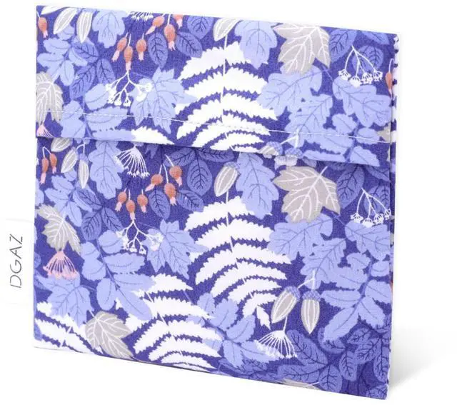 Main image of Sanitary Napkin Storage Bag for Teen Aged Girls (Austere Blue) | For Panty Liners/Tampons/Menstrual Cup/Small Cosmetic Organizer,Soft Skin-friendly