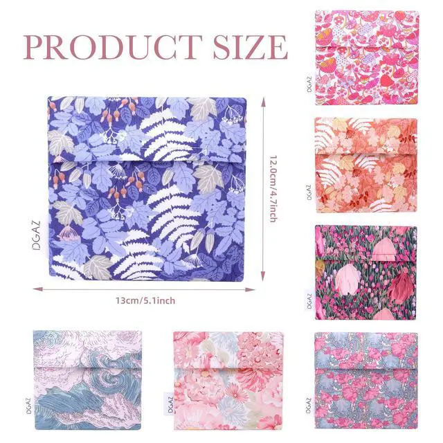 Alt view image 5 of 7 - Sanitary Napkin Storage Bag for Teen Aged Girls (Austere Blue) | For Panty Liners/Tampons/Menstrual Cup/Small Cosmetic Organizer,Soft Skin-friendly