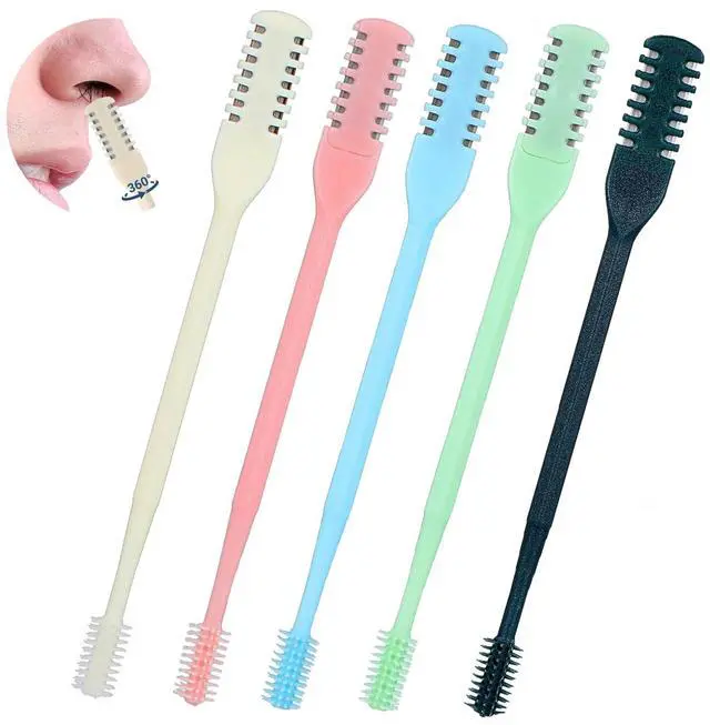 Main image of Nasal Hair Cutter, Double Sided Nose Hair Knife, 360° Nostril Hair Remover Tool, Nose Hair Trimmer for Men Women, with Soft Cleaning Brush (Multicolor)