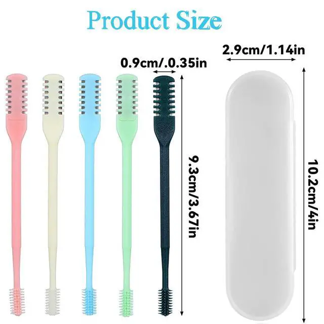 Alt view image 2 of 7 - Nasal Hair Cutter, Double Sided Nose Hair Knife, 360° Nostril Hair Remover Tool, Nose Hair Trimmer for Men Women, with Soft Cleaning Brush (Multicolor)