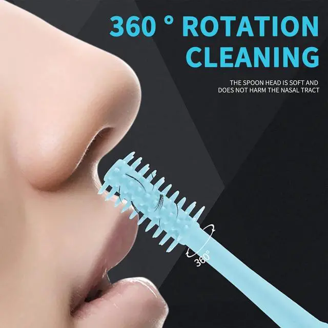 Alt view image 4 of 7 - Nasal Hair Cutter, Double Sided Nose Hair Knife, 360° Nostril Hair Remover Tool, Nose Hair Trimmer for Men Women, with Soft Cleaning Brush (Multicolor)