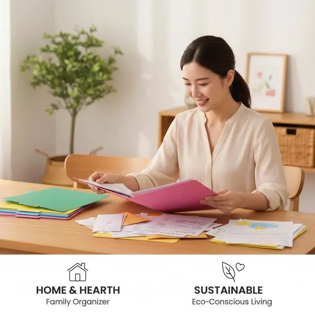Alt view image 6 of 7 - Colored File Folders 8 Packs, Letter Size, 1/3 Cut Tab. Chromatic Manila Folders 8.5 x 11 for Documents, File Folders with Foldable Lines for Easy Storage, Carpetas para Documentos for Office, School
