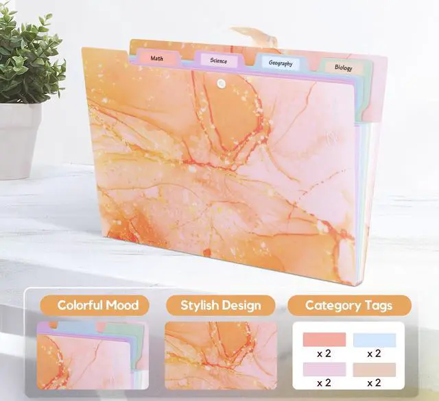 Alt view image 3 of 7 - Forest Series Expanding File Folder Stylish Funky Cute Retro Document Organizer with Natural Scenes for Students,Teachers & Freelancers - Golden Sunshine