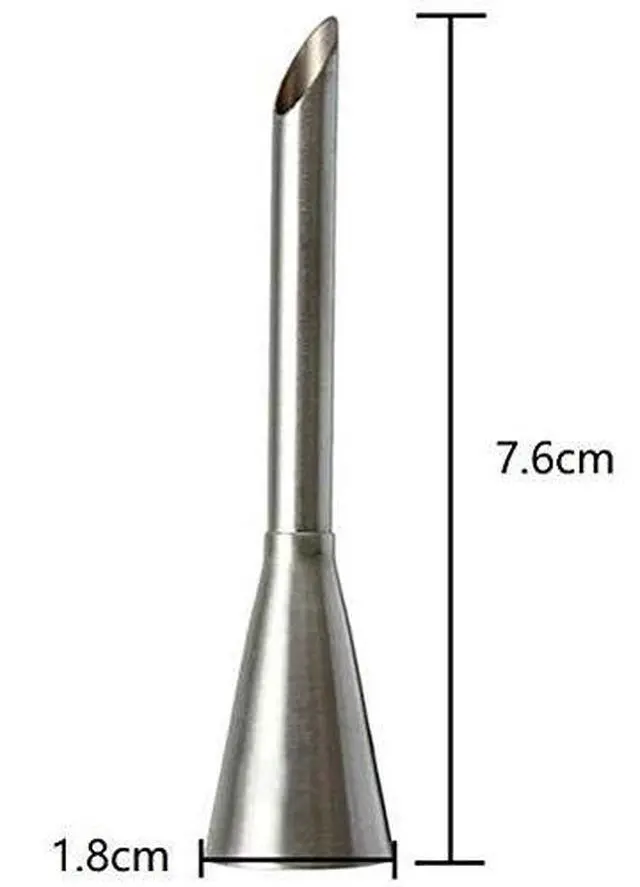 Main image of 2PCS Cream Icing Piping Nozzle Tip Stainless Steel Nozzle Cream Puff Decor Small Pastry Icing Piping Tool