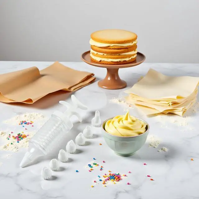 Alt view image 2 of 6 - A Set Pipe Nozzles with Syringe, 8Pcs Plastic Cream Baking Piping Nozzle Dispenser Icing Pastry Tips Tube Decoration Tool