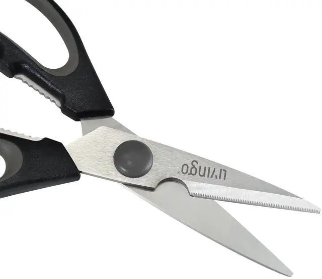 Alt view image 4 of 7 - 7.5 Inch Kitchen Scissors Heavy Duty Food Shears 2 Pack | Sharp All Purpose Stainless Steel Scissors with Nutcracker Grip for Cutting Small Bones, Vegetables and Everyday Cooking