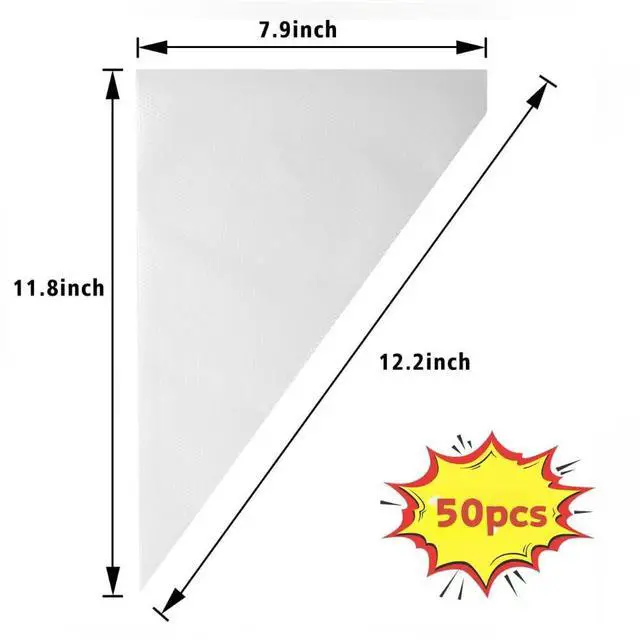 Alt view image 2 of 7 - Piping Bags, 50pcs 12 Inch Disposable Anti-Burst Cake Decorating Bags, Non-Slip Pastry Bags for Cakes,Cream Frosting and Cookie Decorating