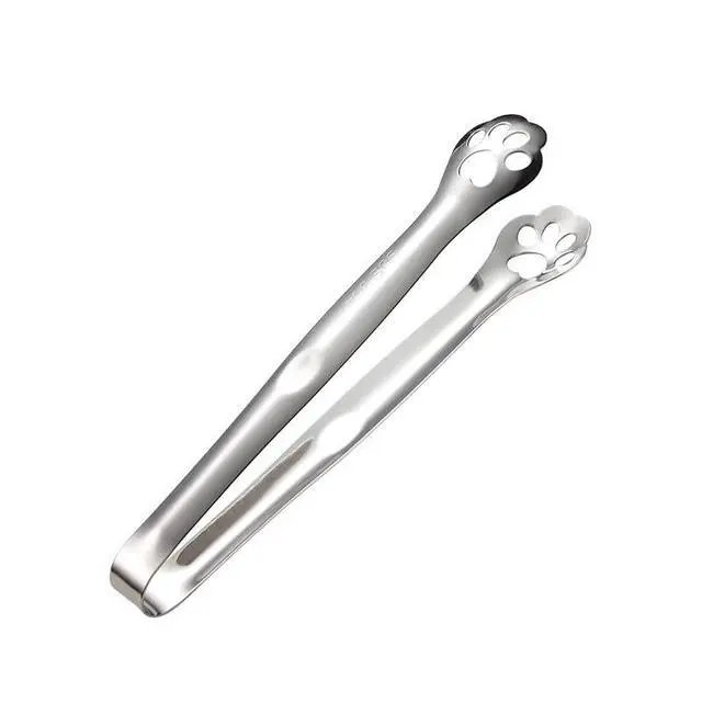 Alt view image 2 of 7 - 2 Pack Small Serving Tongs 6.9 Inch Stainless Steel Mini Appetizer Tongs Cat Paw Small Buffet Tongs for Party Finger Food Cocktail Picks Charcuterie Board Taco Shells Veggie Tray Ice Cubes
