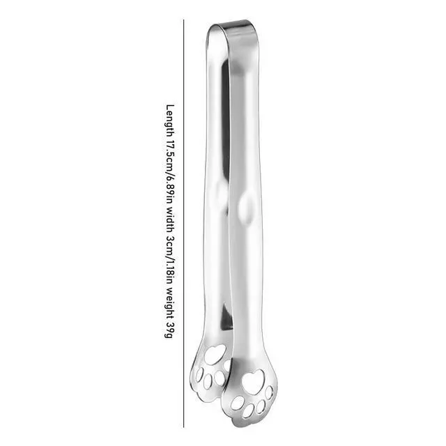 Alt view image 4 of 7 - 2 Pack Small Serving Tongs 6.9 Inch Stainless Steel Mini Appetizer Tongs Cat Paw Small Buffet Tongs for Party Finger Food Cocktail Picks Charcuterie Board Taco Shells Veggie Tray Ice Cubes