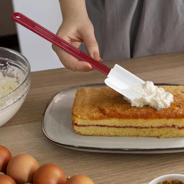 Alt view image 5 of 7 - Silicone Rubber Spatula for Baking, 10-Inch Commercial Grade Baking Spatula, Heat Resistant Butter Scraper for Nonstick Cookware