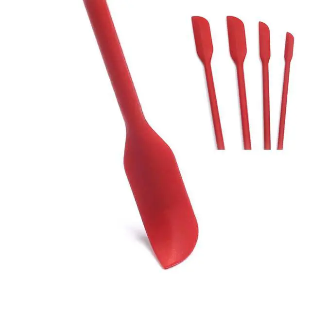 Alt view image 5 of 5 - Mini Silicone Spatula Set- Small Rubber Spatula for Makeup- Thin Jar Scraper for Kitchen(4 PACK) (Mix)