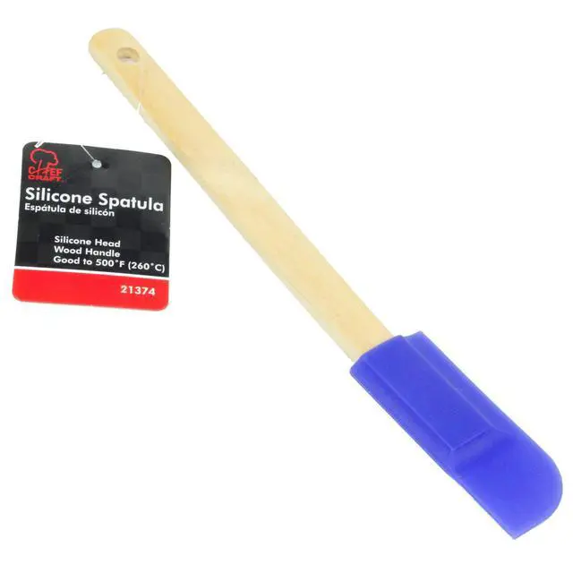 Alt view image 2 of 2 - Select Wooden Handled Silicone Jar Spatula, 9.25 inches in length, Color May Vary