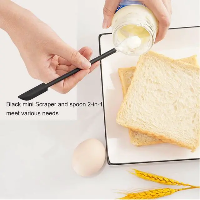 Alt view image 7 of 7 - Mini Silicone Spatula Set Stretchable Makeup Spatulas Small Scooper and Spoon 2-in-1Tiny Spatula for Kitchen Bottle Beauty Jar, Adjustable Size and Reusable, 3Pcs