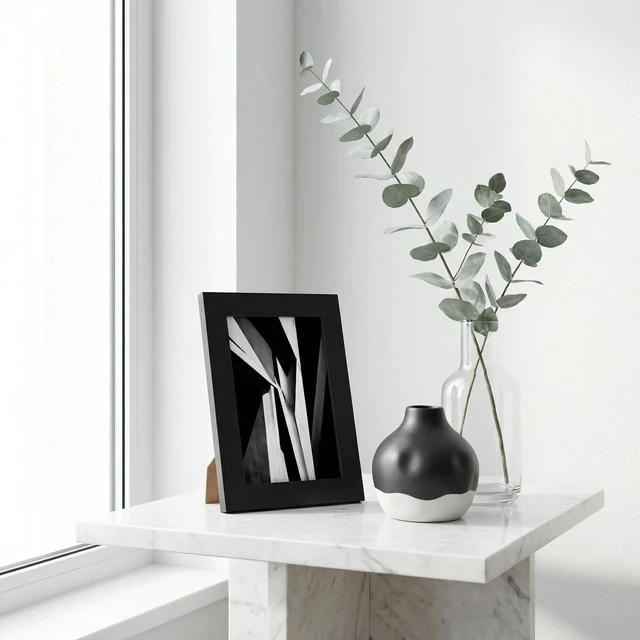 Alt view image 5 of 7 - Lavezee 4x6 Picture Frame Black for Tabletop or Wall Wide 4 x 6 Picture Frame for Photos, Artwork, and Family Memories Made of MDF