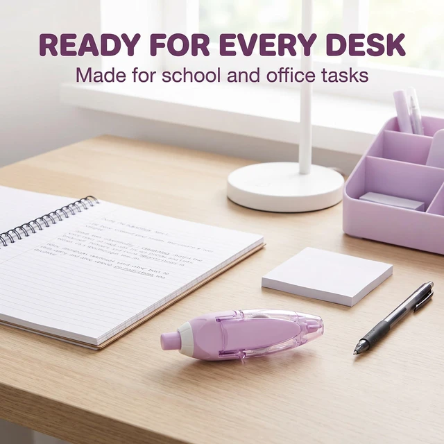 Alt view image 4 of 7 - 1Pc Purple Pressing Correction Tape White Out Correction Tape Correct Correction Tapes School Office Supplies for Instant Correction