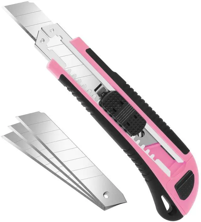 Main image of 1Pack Box Cutter Retractable, Snap Off Utility Knife, Razor Knife | 18mm ultra sharp blade, quick change blade, box opener tool and exacto knife for DIY, office, arts, crafts, home and cartons