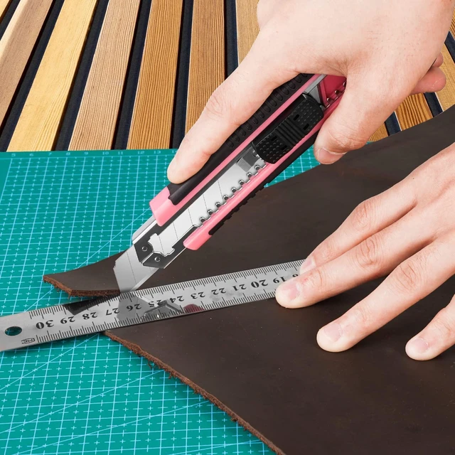 Alt view image 4 of 6 - 1Pack Box Cutter Retractable, Snap Off Utility Knife, Razor Knife | 18mm ultra sharp blade, quick change blade, box opener tool and exacto knife for DIY, office, arts, crafts, home and cartons