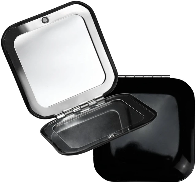 Main image of 2-Pack Metal Compact Vanity Travel Purse Makeup Mirror 1X / 3X
