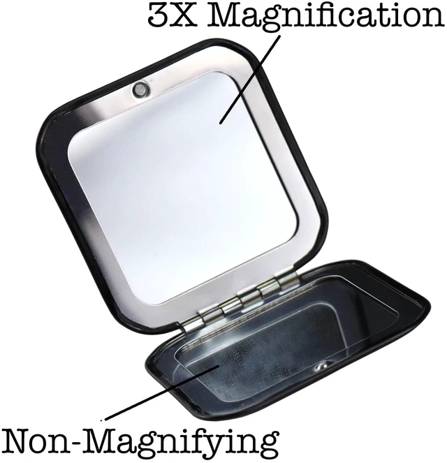 Alt view image 4 of 4 - 2-Pack Metal Compact Vanity Travel Purse Makeup Mirror 1X / 3X