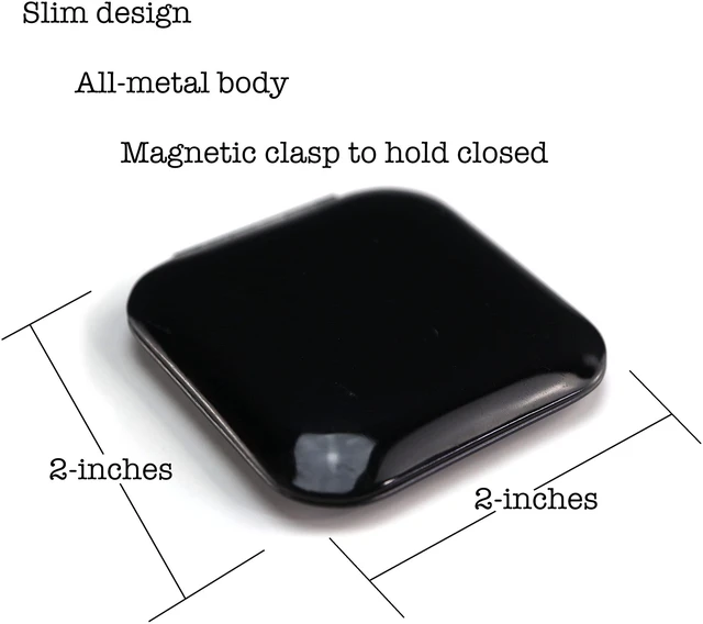 Alt view image 3 of 4 - 2-Pack Metal Compact Vanity Travel Purse Makeup Mirror 1X / 3X