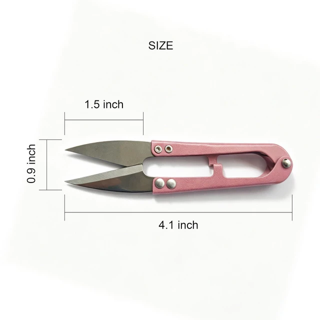 Alt view image 6 of 6 - Sewing Scissors Yarn Thread Cutter 4.1inch Mini Small Snips Trimming Nipper Made of High-Carbon Steel Thread DIY Supplies for Stitch Embroidery, Knitting, Crafts (1, Pink)
