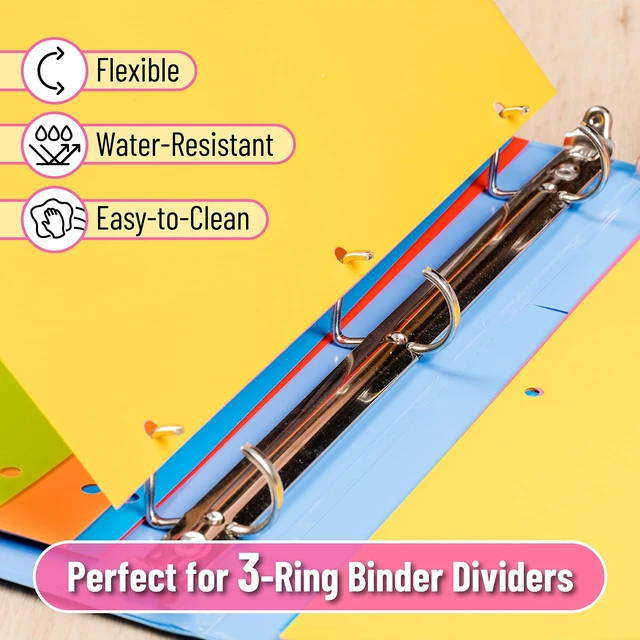 Alt view image 5 of 7 - Dividers for 3 Ring Binder, 2 Sets, 6 Pack/Set, 12 pcs | Letter Size, Binder Dividers with Tabs for Student, Teacher, Office, Home Organizers