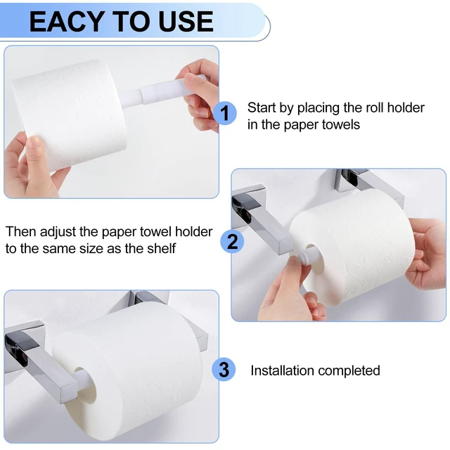 Alt view image 5 of 7 - 4 Pack Toilet Paper Holder Spring Rod, White Toilet Paper Roller Replacement, Plastic Toilet Paper Holder Replacement Rod