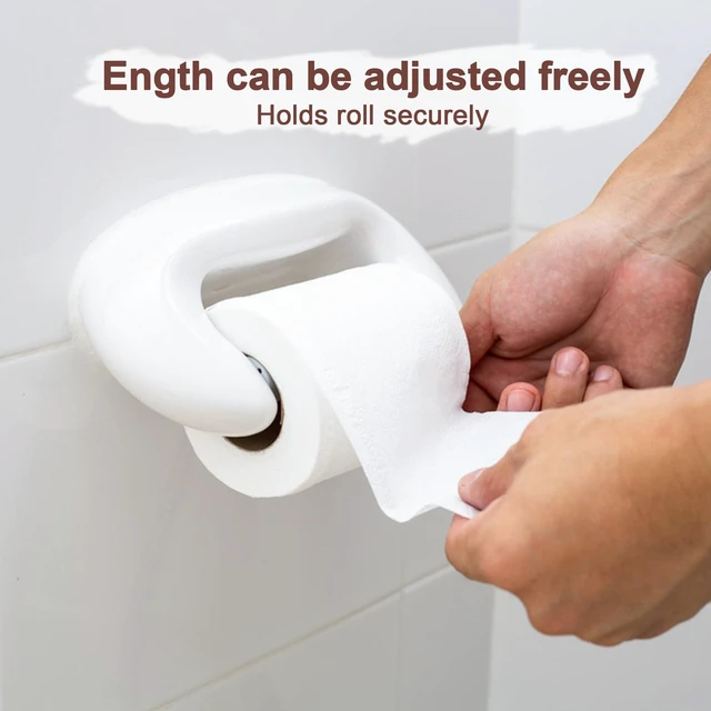 Alt view image 3 of 6 - 2 PCS Toilet Paper Holder, Replacement Roller for Bathroom, White | Plastic Toilet Paper Holder, Simple Installation, Spring Loaded Roller Replacement for Home