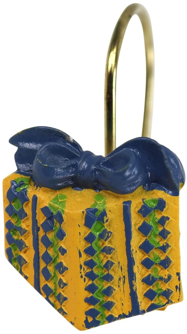 Alt view image 5 of 5 - Rust Resistant Decorative Shower Curtain Hooks Christmas