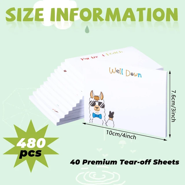 Alt view image 2 of 7 - 12 Pcs Inspirational Sticky Notes 3 x 4 Inch Employee Appreciation Notepad Gift Set Cute Positive Back to School Gift for Office Nurse Student Teacher Coworkers 480 Sheets Work Paper Studying Supplies