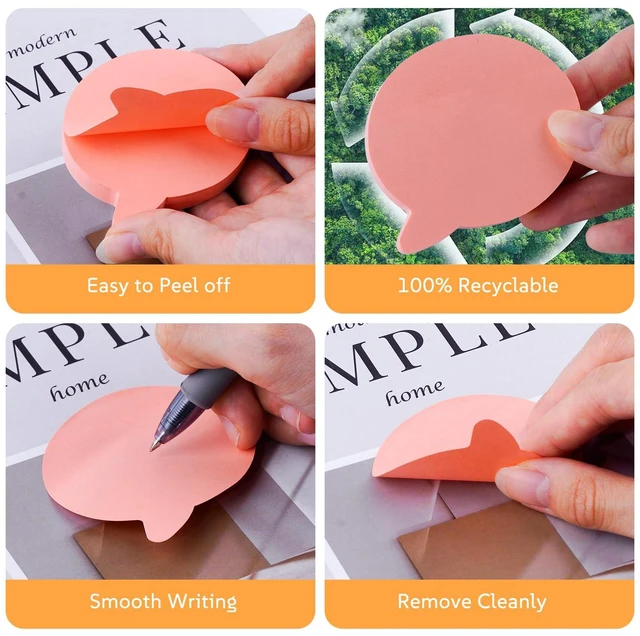 Alt view image 4 of 7 - Bubble Sticky Notes 640 Sheets, 8 Pads Cute Small Post it Notes | Cute Sticky Notes, Strong Adhesive Post, Clean Removal, 80 Sheets/pad