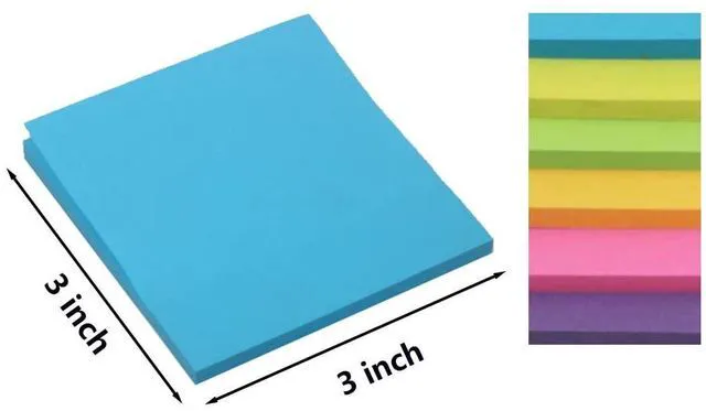 Alt view image 2 of 7 - Sticky Notes 3x3 Inches,Self-Stick Note Pads,Sticky Notes tabs for Home, Office, School,Notebook (6)