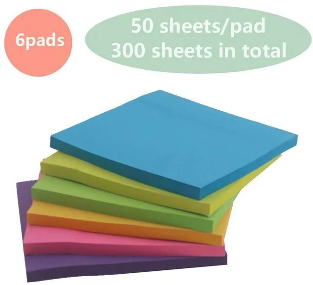 Alt view image 3 of 7 - Sticky Notes 3x3 Inches,Self-Stick Note Pads,Sticky Notes tabs for Home, Office, School,Notebook (6)