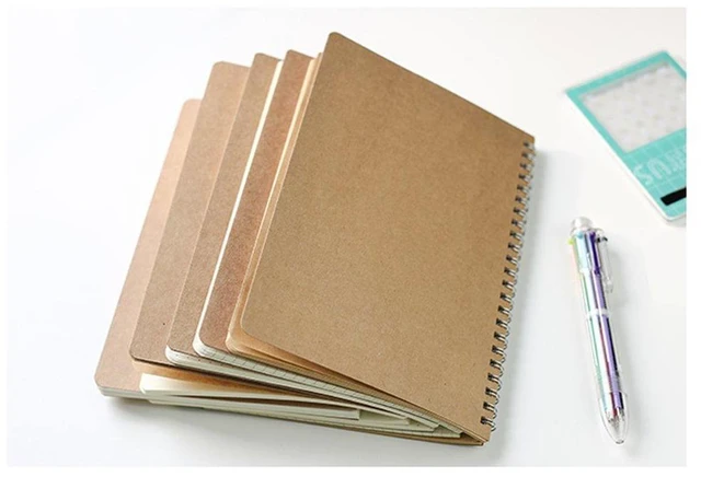 Alt view image 7 of 7 - Soft Cover Spiral Notebook Journal, Coofficer Blank Sketch Book Pad, Wirebound Memo Notepads Diary Notebook Planner with Unlined Paper, 100 Pages/ 50 Sheets, 7.5 "x 5.1" (Brown)