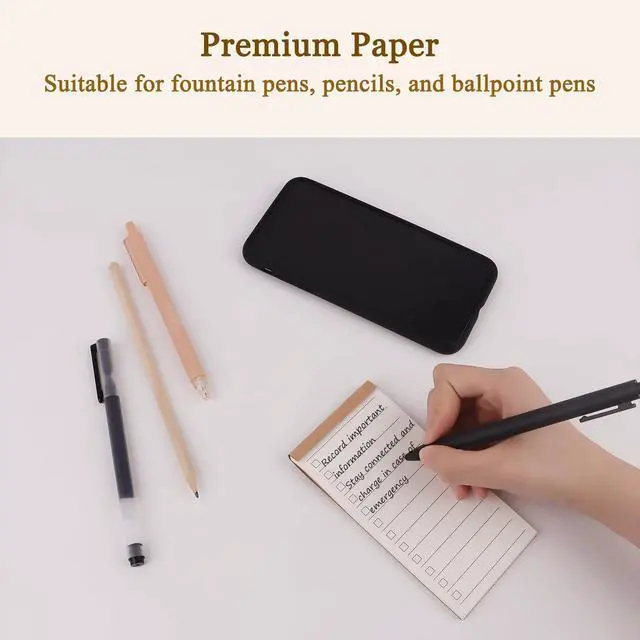 Alt view image 4 of 7 - 3 Pack Daily To Do List Notepad, 2.7x 5.3 Inch Pocket Notepad, Lined Paper for Wish List, Memo Pad, School Supplies, Grocery List, Meal Planning, Study Tasks - 50 Sheets per Pad