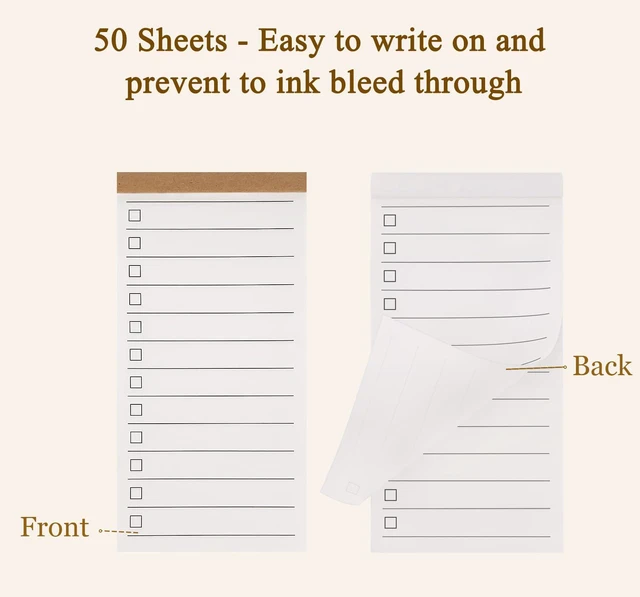 Alt view image 3 of 7 - 3 Pack Daily To Do List Notepad, 2.7x 5.3 Inch Pocket Notepad, Lined Paper for Wish List, Memo Pad, School Supplies, Grocery List, Meal Planning, Study Tasks - 50 Sheets per Pad