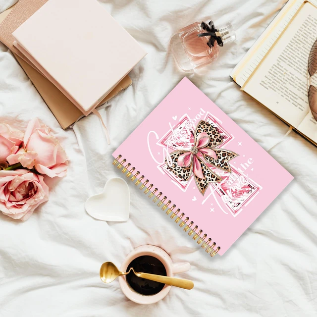 Alt view image 5 of 7 - God Is Good Notebooks, Prayer Bible Journal for Women, Christian School Supplies, Pink Christian Notebook, Bible Journaling Supplies Notebooks for Office School Supplies, 5.5x8.3 Inch