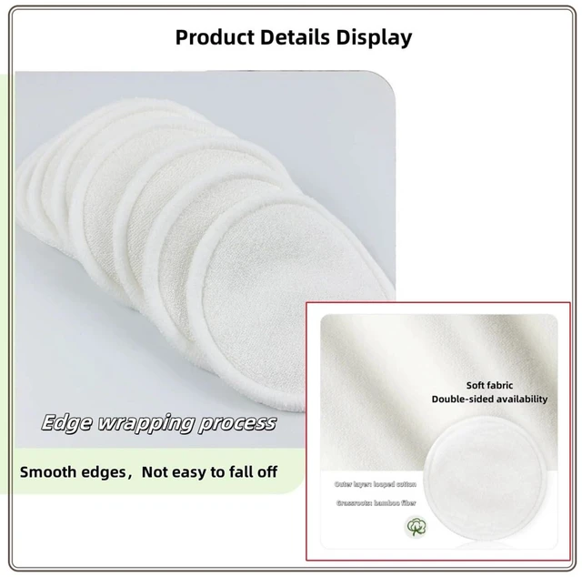 Alt view image 5 of 7 - Reusable Makeup Remover Pads - 7 Pcs Soft Cotton Rounds for Face with Friendly Bamboo Fiber, Washable Makeup Remover Cloth for All Skin Types - Ideal for Facial Cleansing (7 Colour)