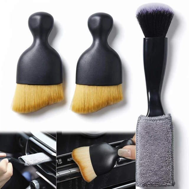 Main image of 3 Pcs Exquisite Microfiber Duster Brushes, Car Detailing Brushes, Feather Duster, Efficient Dust Removal, Cleaning Tool Perfect for Computers, Keyboards, Car Interior, Photo Frames, Digital Devices